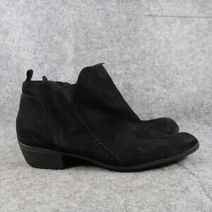 Arizona Shoes Womens 8.5 Ankle Boots Casual Black Side Zip Block Heel Booties